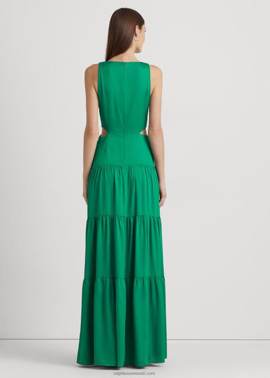 Ralph Lauren naised satiinist astmeline kleit PR0V3906 palmi leht