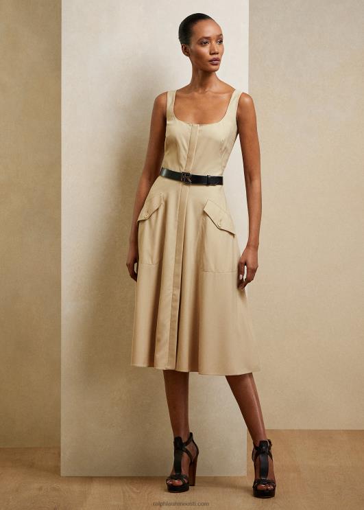 Ralph Lauren naised semira villane gabardiinist päevakleit PR0V9299 liiv