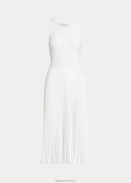 Ralph Lauren naised spelmani kollektsiooni plisseeritud kleit PR0V3313 valge