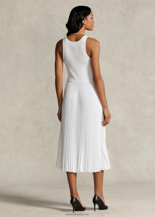 Ralph Lauren naised spelmani kollektsiooni plisseeritud kleit PR0V3313 valge