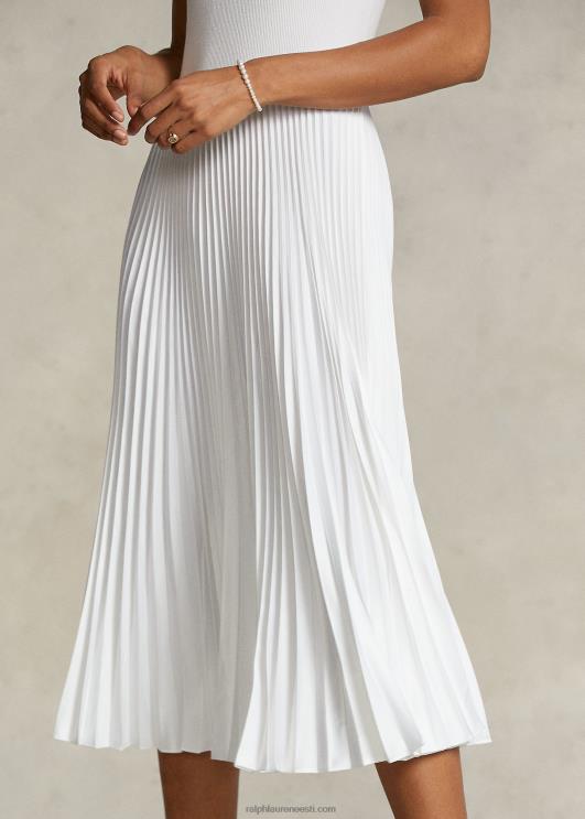 Ralph Lauren naised spelmani kollektsiooni plisseeritud kleit PR0V3313 valge