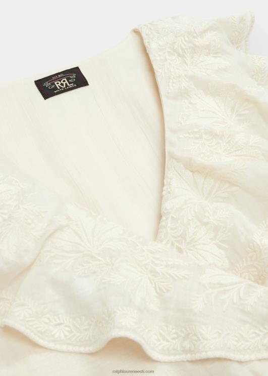 Ralph Lauren naised tikitud puuvilla-siidist kleit PR0V3625 naturaalne/kreem