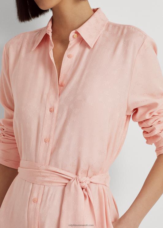 Ralph Lauren naised vööga logoga žakaarsärk PR0V4113 kahvaturoosa