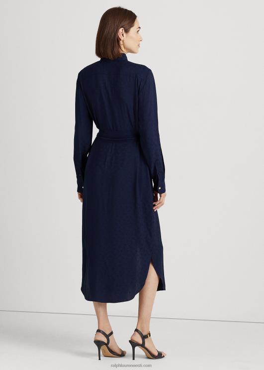 Ralph Lauren naised vööga logoga žakaarsärk PR0V4114 rafineeritud merevägi