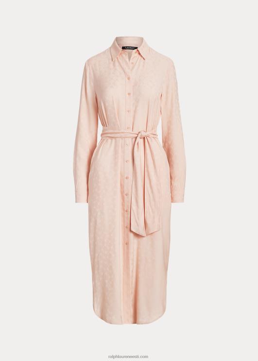 Ralph Lauren naised vööga logoga žakaarsärk PR0V4418 kahvaturoosa