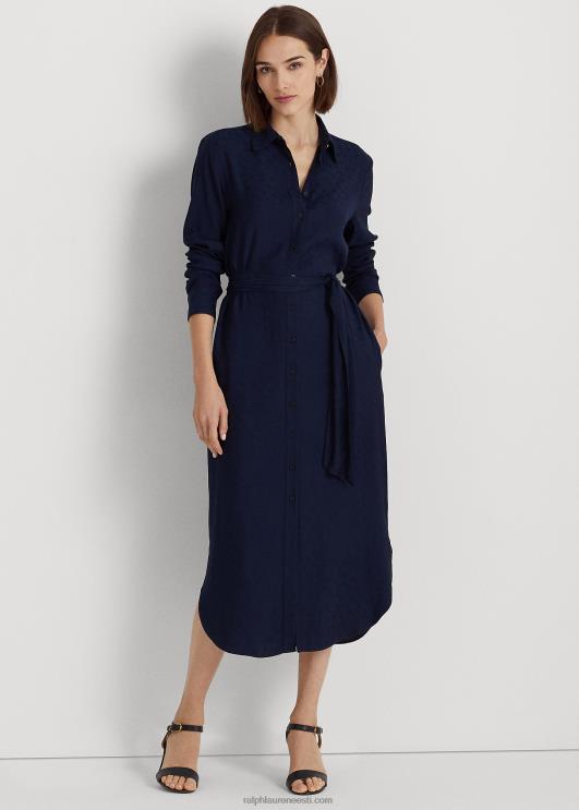 Ralph Lauren naised vööga logoga žakaarsärk PR0V4419 rafineeritud merevägi