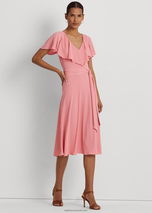Ralph Lauren naised vööga mullikreppkleit PR0V3823 basseiniäärne roos