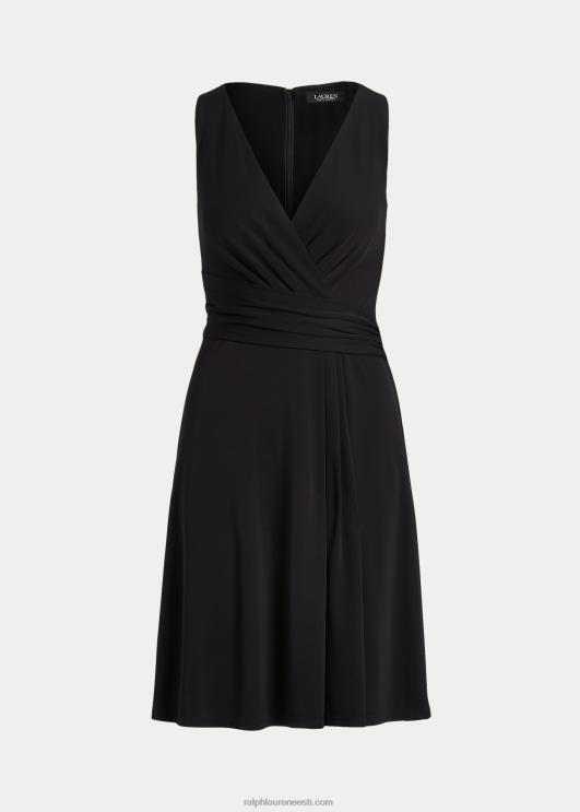 Ralph Lauren naised varrukateta surplice jersey kleit PR0V3889 must