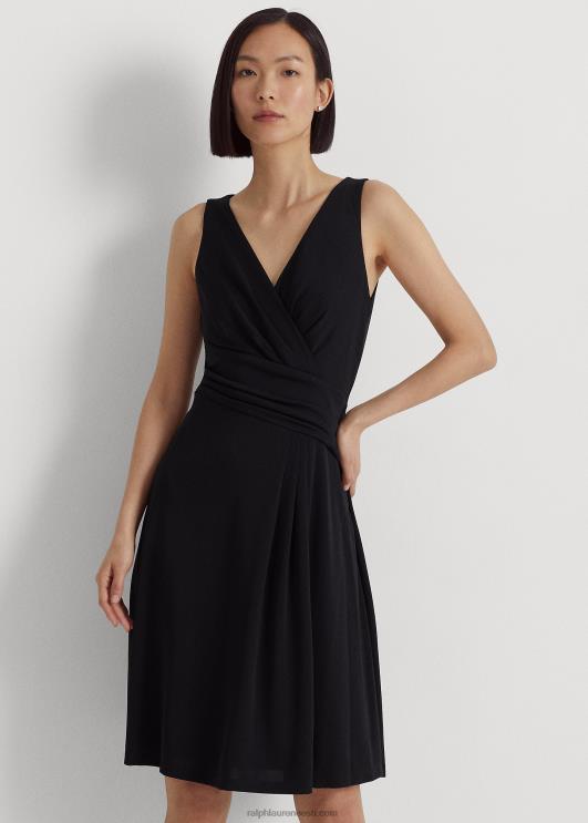 Ralph Lauren naised varrukateta surplice jersey kleit PR0V3889 must