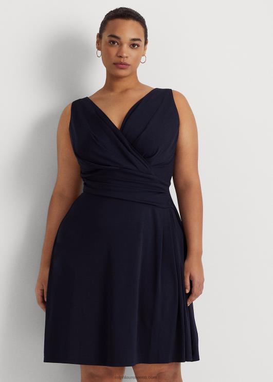 Ralph Lauren naised varrukateta surplice jersey kleit PR0V4551 tuletorni merevägi