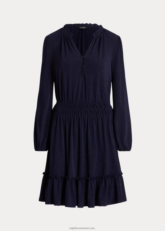 Ralph Lauren naised veniv jersey kleit PR0V4052 rafineeritud merevägi