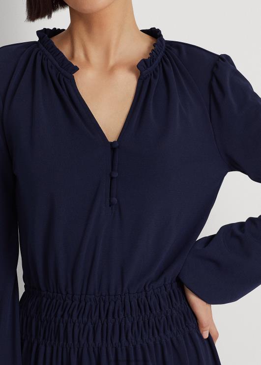 Ralph Lauren naised veniv jersey kleit PR0V4052 rafineeritud merevägi