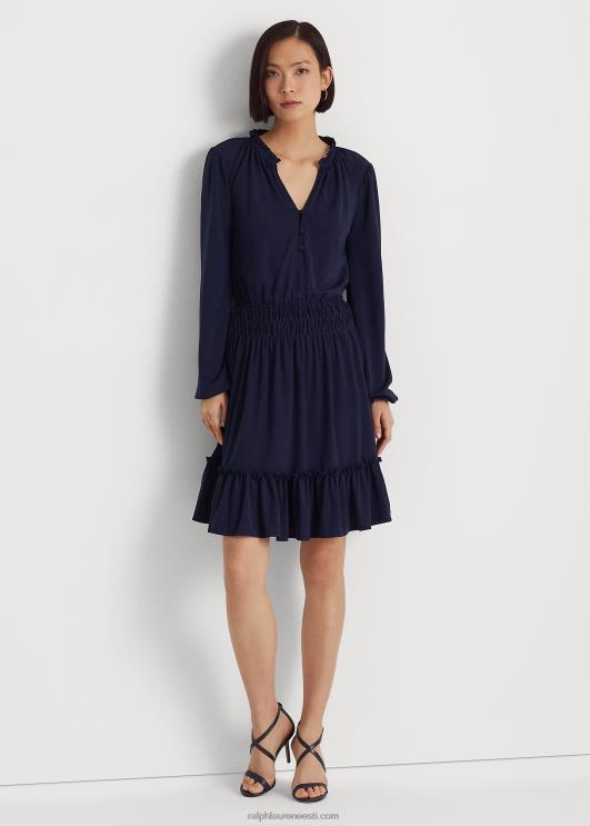 Ralph Lauren naised veniv jersey kleit PR0V4408 rafineeritud merevägi