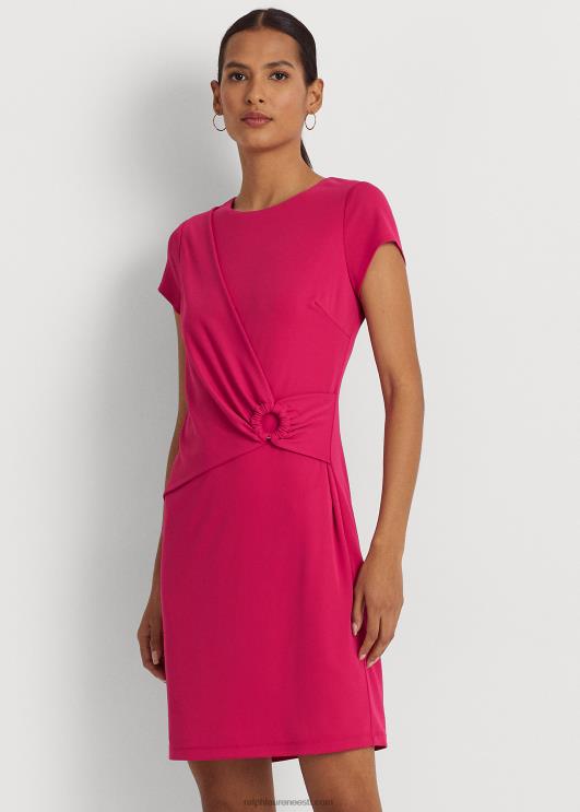 Ralph Lauren naised veniv trikoo lühikeste varrukatega kleit PR0V3896 spordiroosa