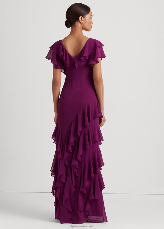 Ralph Lauren naised volangidega kortsus georgette kleit PR0V4308 ploomi kaspia