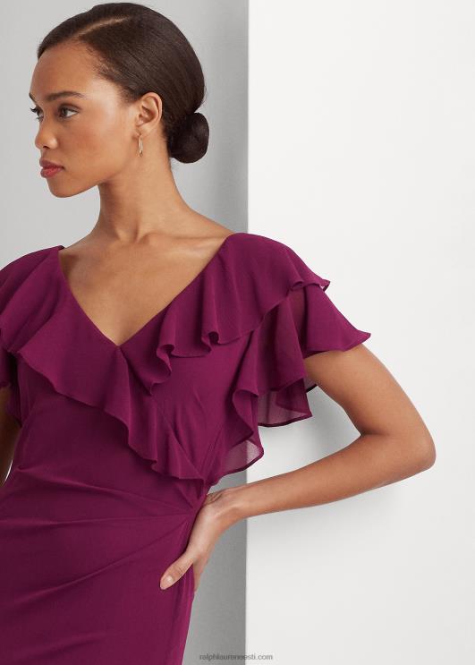 Ralph Lauren naised volangidega kortsus georgette kleit PR0V4308 ploomi kaspia