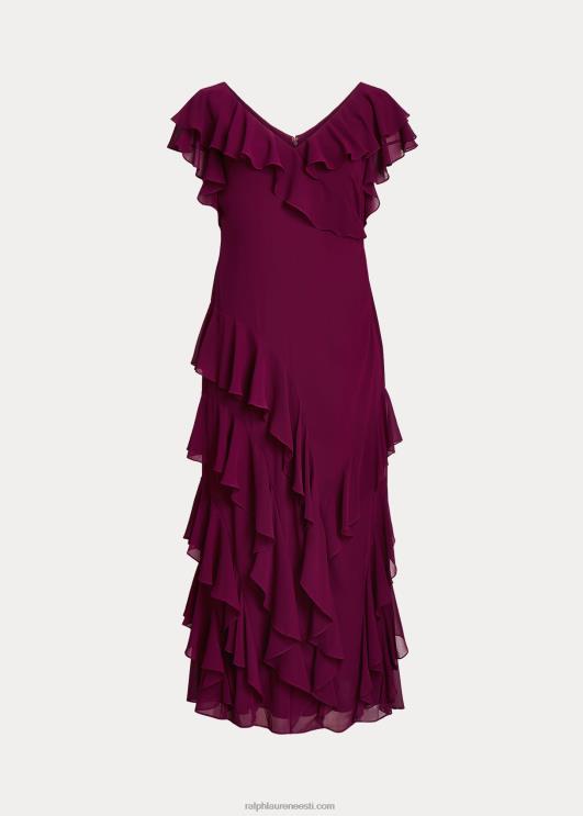 Ralph Lauren naised volangidega kortsus georgette kleit PR0V4519 ploomi kaspia