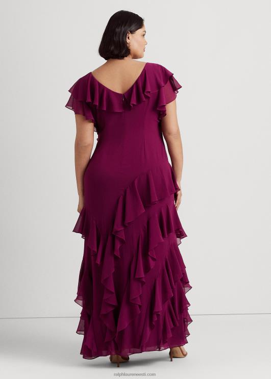 Ralph Lauren naised volangidega kortsus georgette kleit PR0V4519 ploomi kaspia