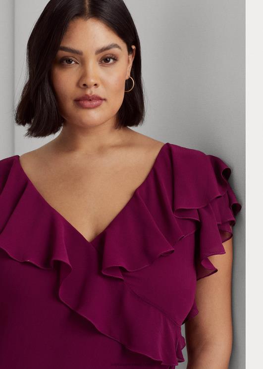 Ralph Lauren naised volangidega kortsus georgette kleit PR0V4519 ploomi kaspia