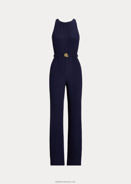 Ralph Lauren naised küljetriibuline kreppkombine PR0V9564 rafineeritud mere-/valge