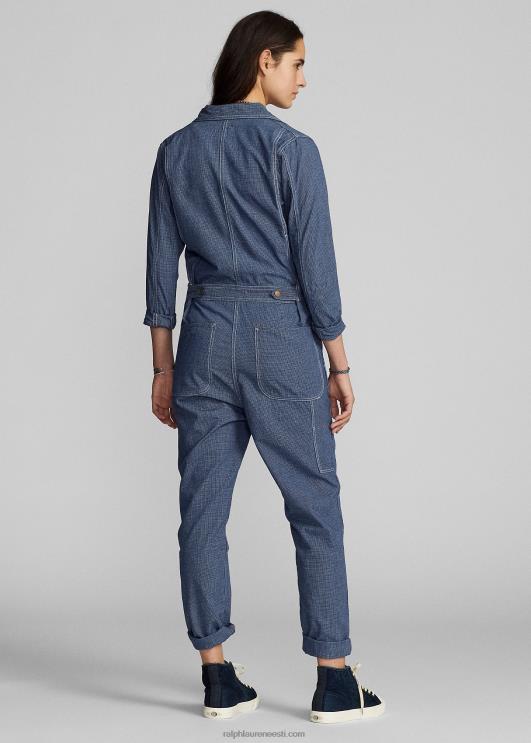 Ralph Lauren naised kontrollitud puuvillane kombinesoon PR0V3648 indigo