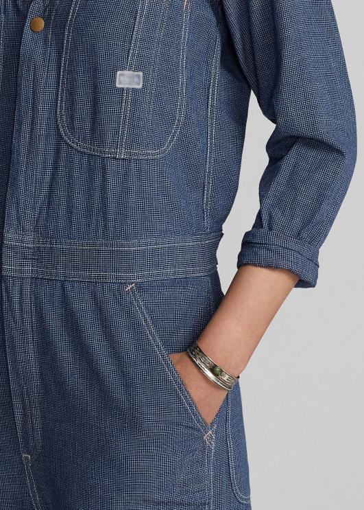 Ralph Lauren naised kontrollitud puuvillane kombinesoon PR0V3648 indigo