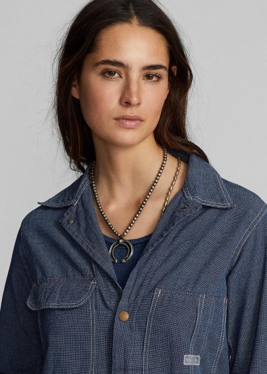 Ralph Lauren naised kontrollitud puuvillane kombinesoon PR0V3648 indigo