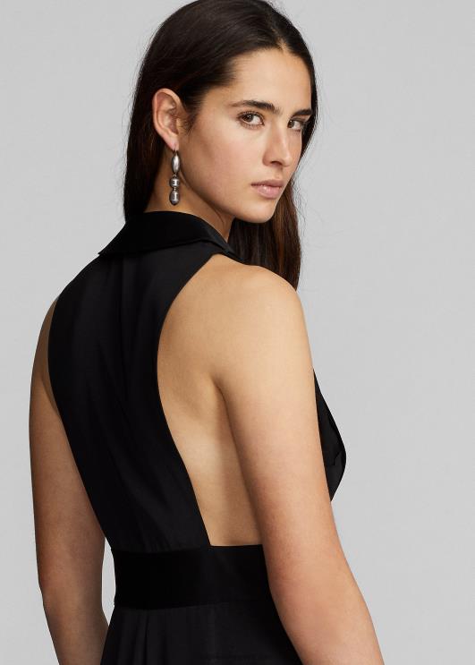 Ralph Lauren naised krepp-varrukateta smokingu kombinesoon PR0V3618