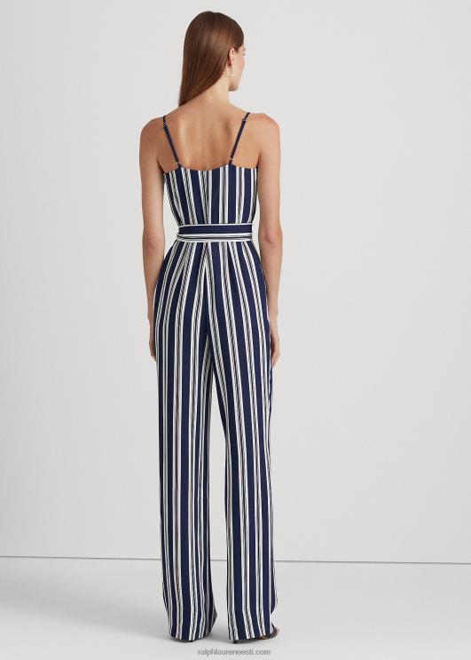 Ralph Lauren naised triibuline vööga kreppkombine PR0V4858 mereväe/valge