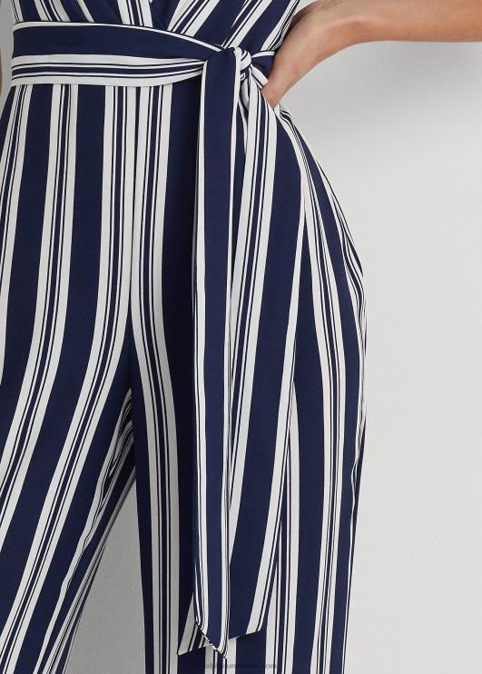 Ralph Lauren naised triibuline vööga kreppkombine PR0V4858 mereväe/valge