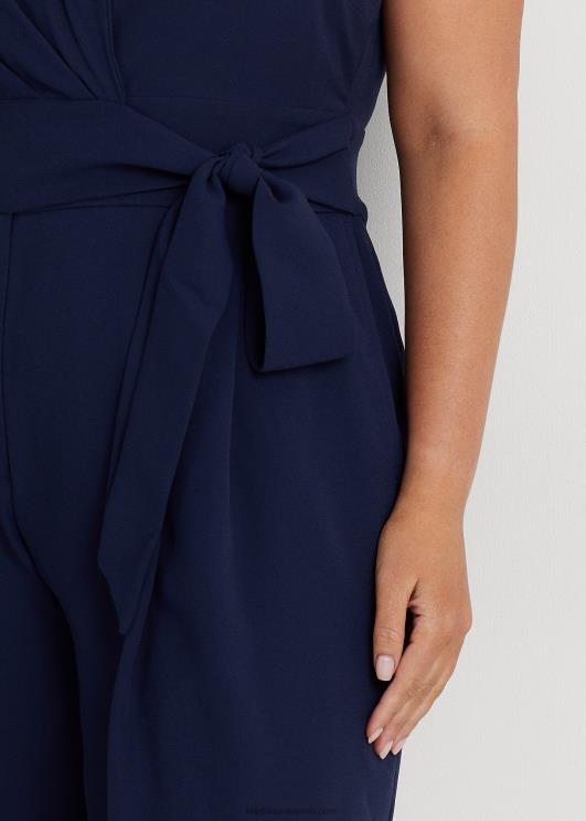 Ralph Lauren naised vööga varrukateta georgette püks PR0V4685 rafineeritud merevägi