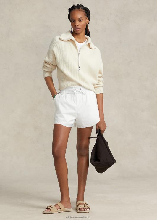 Ralph Lauren naised kihiline ripstop-jersey nöör lühike PR0V3051 paber valge