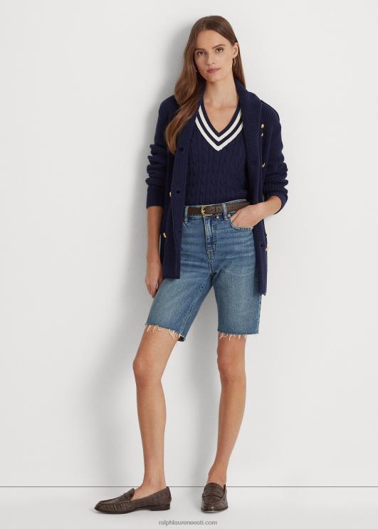 Ralph Lauren naised lõikega denim lühike PR0V3999 karjamaa pesu