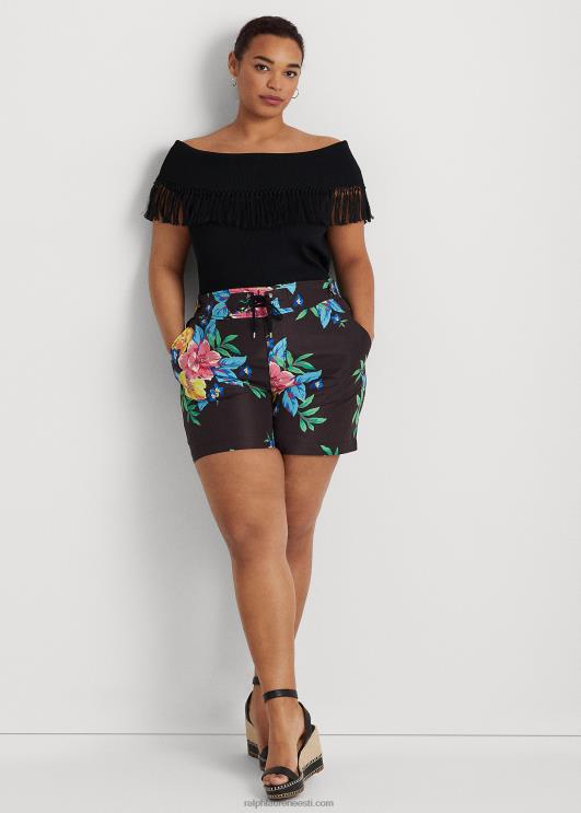 Ralph Lauren naised lilleline pits-esiosa lühike PR0V4570 must multi