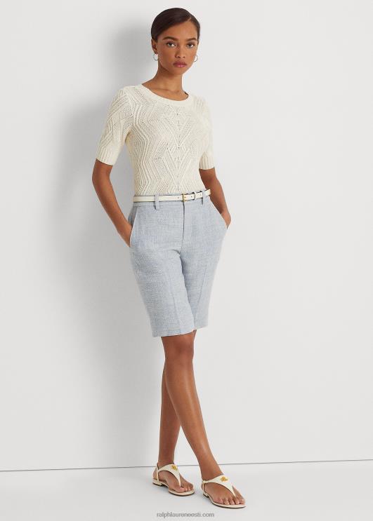 Ralph Lauren naised linasegu lühike PR0V3987 helesinine/kreemikas multi