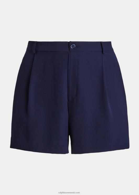 Ralph Lauren naised plisseeritud Georgette lühike PR0V4614 rafineeritud merevägi