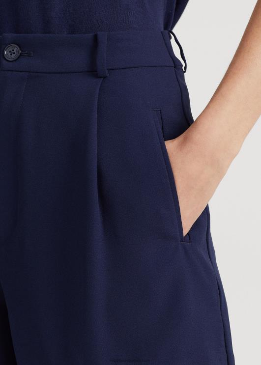 Ralph Lauren naised plisseeritud Georgette lühike PR0V9429 rafineeritud merevägi