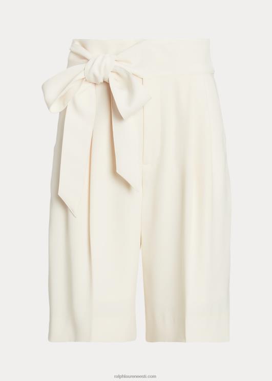 Ralph Lauren naised plisseeritud georgette laia jalaga lühike PR0V4029 mascarpone kreem