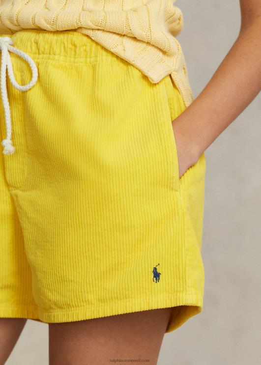 Ralph Lauren naised polo prepster velvetist lühike PR0V2988 kollane