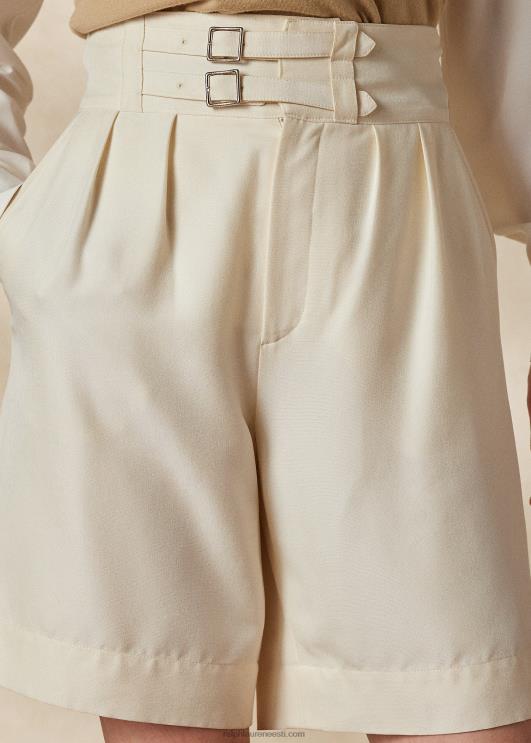 Ralph Lauren naised prantsuse siidist shantung lühike PR0V3531 valkjas