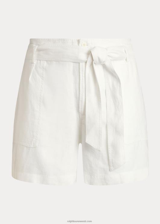 Ralph Lauren naised vööga linane lühike PR0V4660 valge