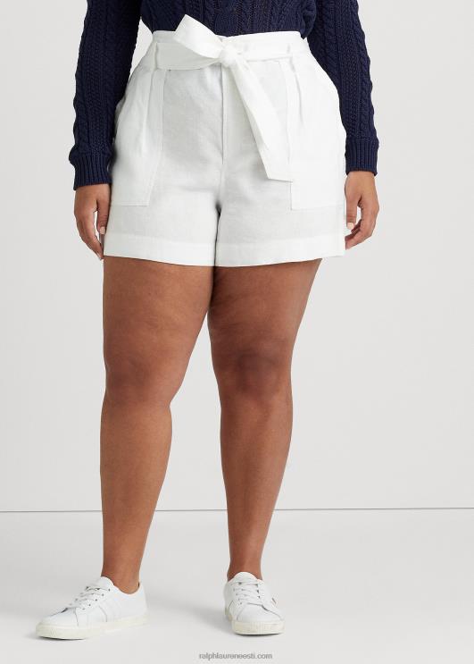 Ralph Lauren naised vööga linane lühike PR0V4660 valge