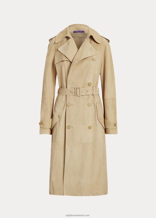 Ralph Lauren naised bairdi lamba-seemisnahast trentšmantel PR0V3558 kahvatu mesi