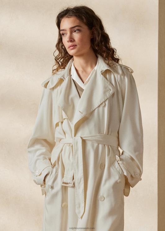 Ralph Lauren naised bairdi pestud siidist toimse mantel PR0V3547 lux kreem