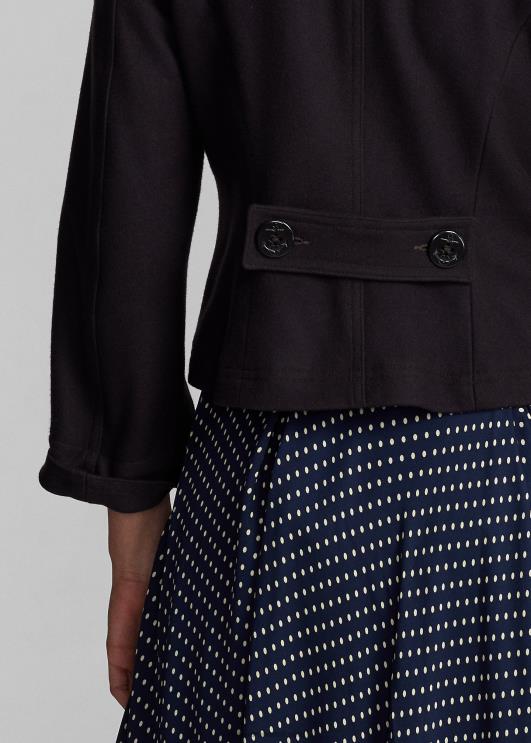 Ralph Lauren naised kärbitud villasegu melton peacoat PR0V3672 merevägi