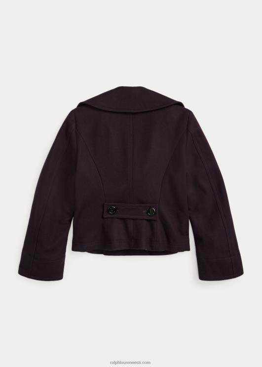 Ralph Lauren naised kärbitud villasegu melton peacoat PR0V3672 merevägi