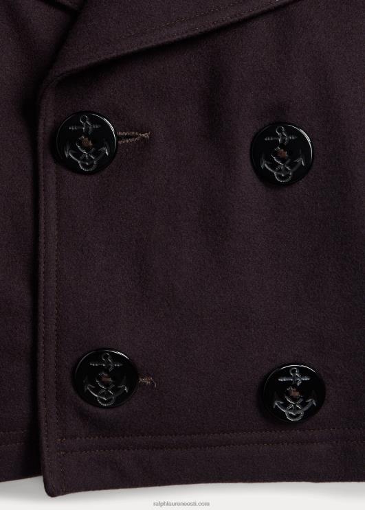Ralph Lauren naised kärbitud villasegu melton peacoat PR0V3672 merevägi