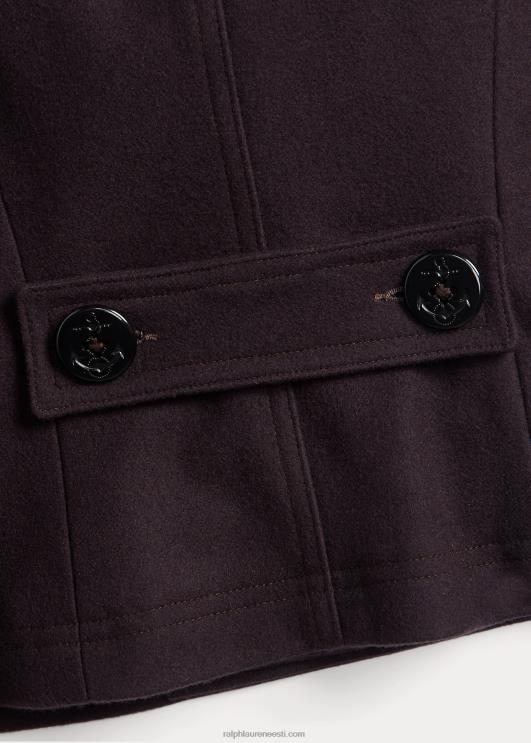 Ralph Lauren naised kärbitud villasegu melton peacoat PR0V3672 merevägi