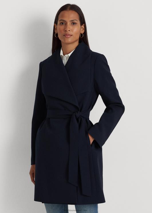 Ralph Lauren naised krepp wrap mantel PR0V4124 tume merevägi