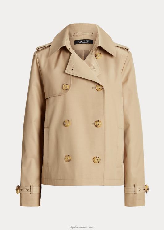 Ralph Lauren naised lühike kaherealine trentšmantel PR0V4457 kasepruun